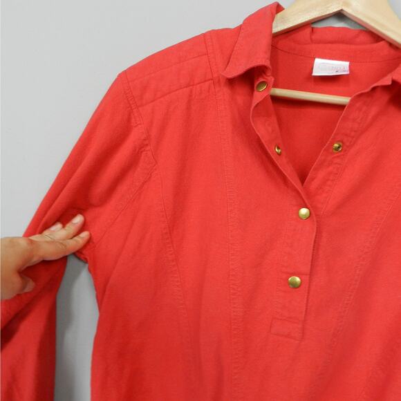 Vintage 80s LA Seat Covers Padded Shoulder Cropped Top Est Sz M Snap V Neck Red - Picture 4 of 10